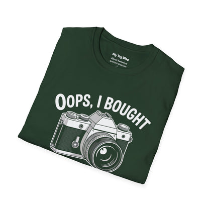 Camera T-Shirt — "Oops, I Bought Another Camera" Photography Tee