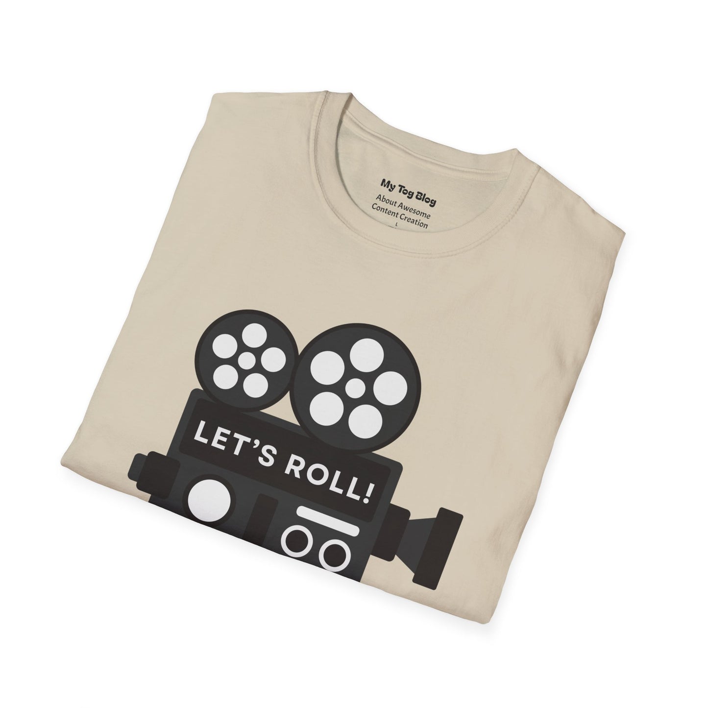 Let’s Roll Vintage Film Camera T-Shirt – Retro Filmmaker Graphic Tee
