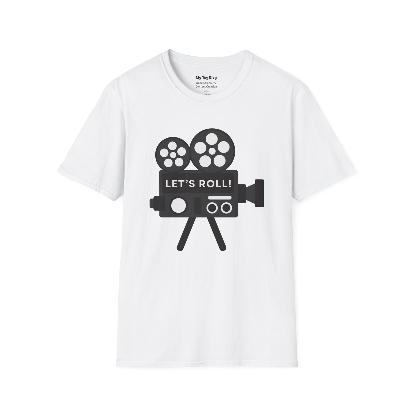 Let’s Roll Vintage Film Camera T-Shirt – Retro Filmmaker Graphic Tee