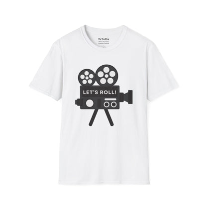 Let’s Roll Vintage Film Camera T-Shirt – Retro Filmmaker Graphic Tee
