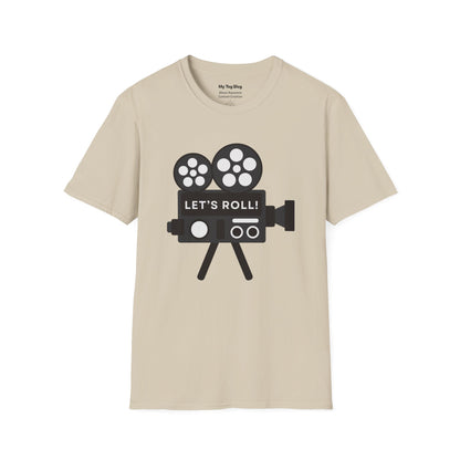 Let’s Roll Vintage Film Camera T-Shirt – Retro Filmmaker Graphic Tee