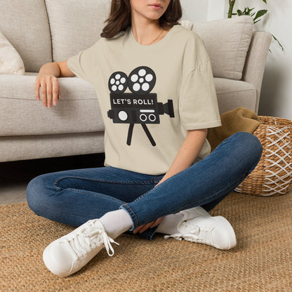 Let’s Roll Vintage Film Camera T-Shirt – Retro Filmmaker Graphic Tee