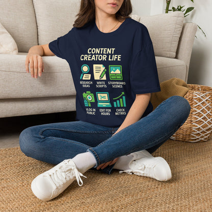 Content Creator Life T-Shirt — Funny Creator, YouTuber & Vlogger Tee