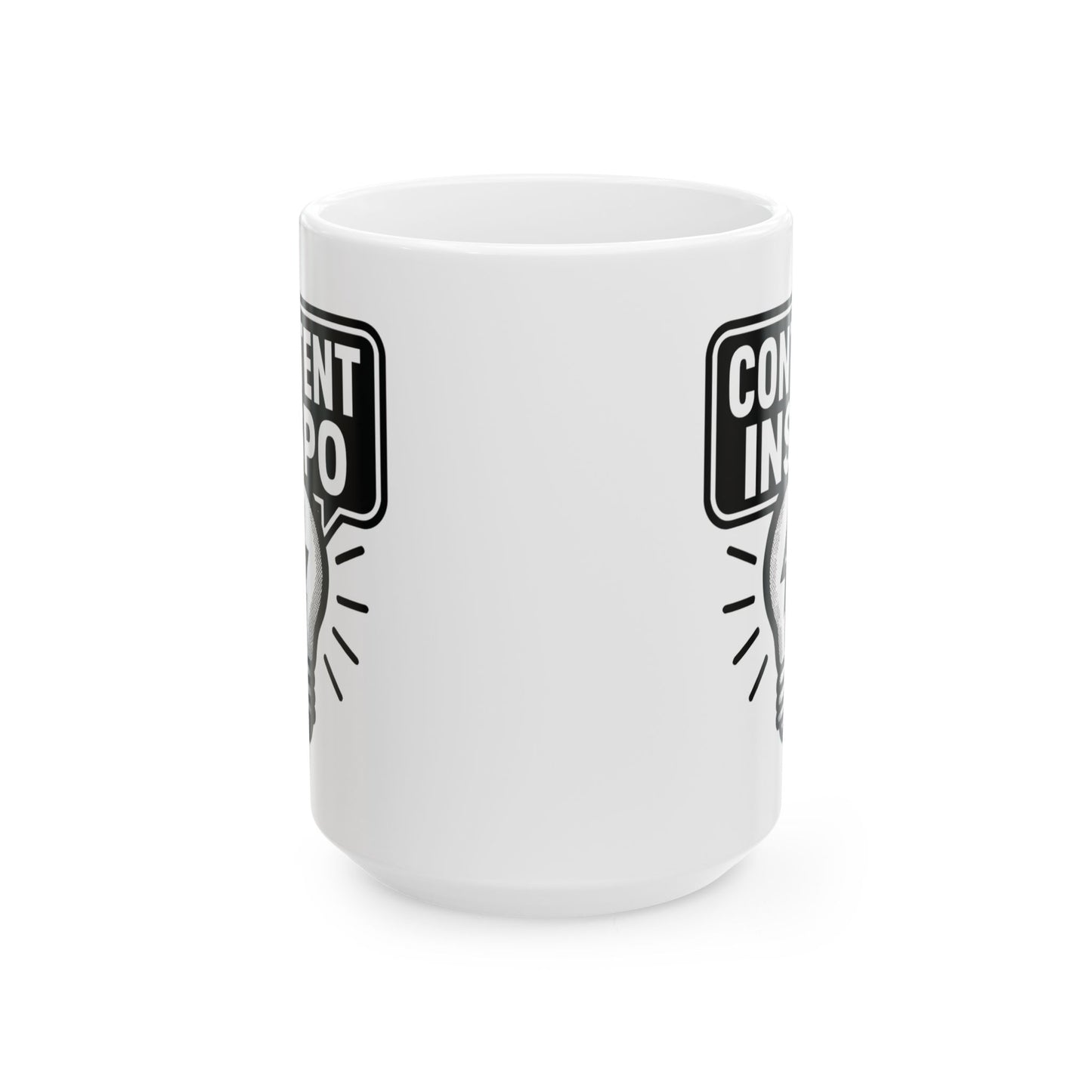 Coffee Mug - "Coffee Inspiring Content" Funny Office Ceramic Mug (15 oz)
