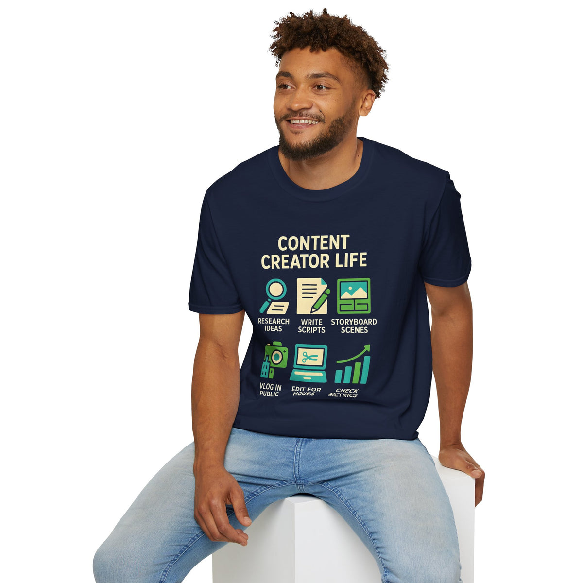 Content Creator Life T-Shirt — Funny Creator, YouTuber & Vlogger Tee