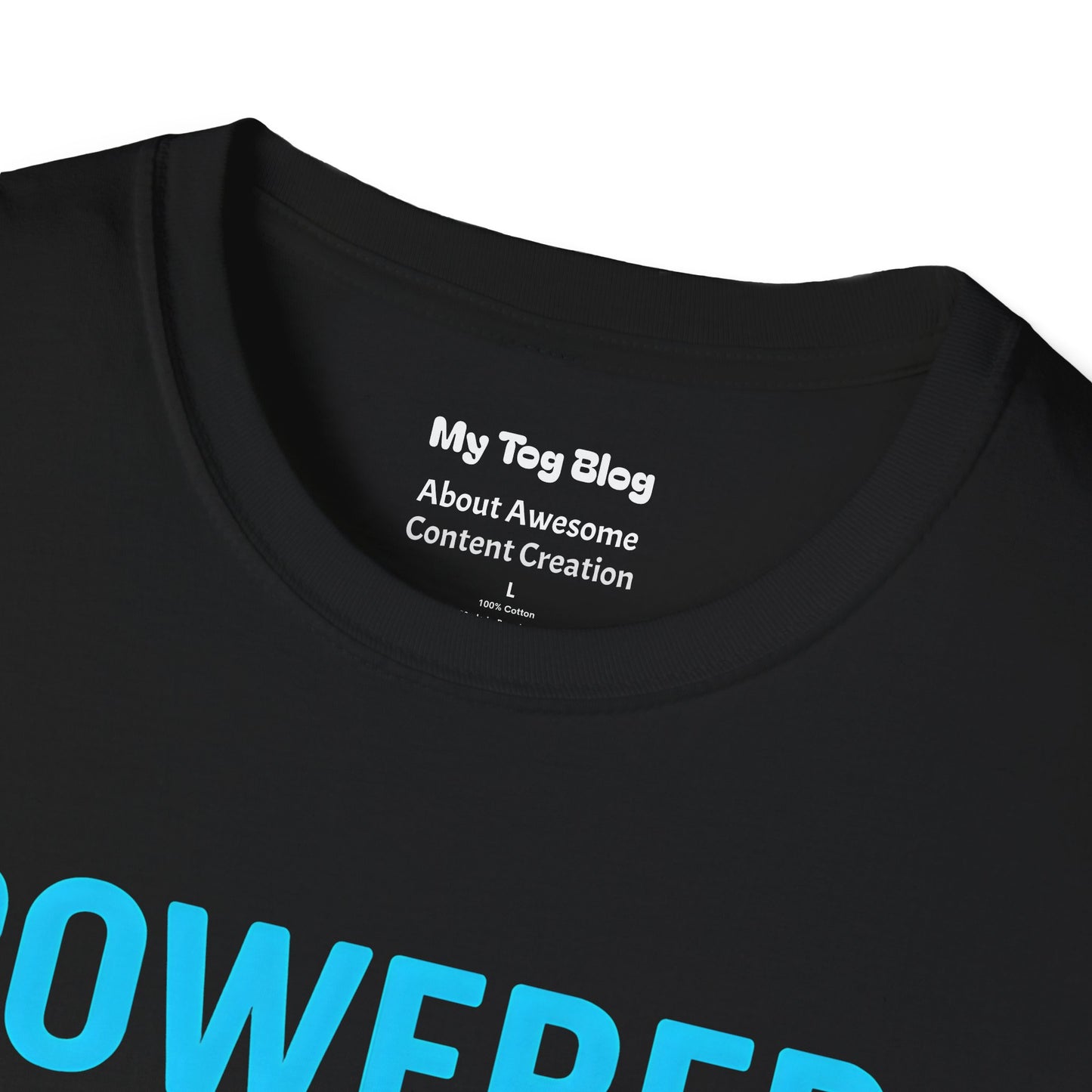 Powered by Content Creation Ideas and Coffee - T-Shirt for Creators