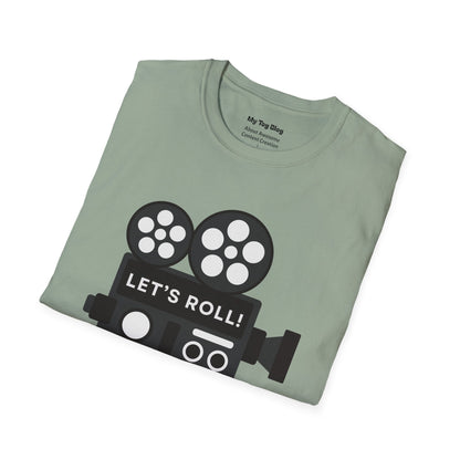 Let’s Roll Vintage Film Camera T-Shirt – Retro Filmmaker Graphic Tee