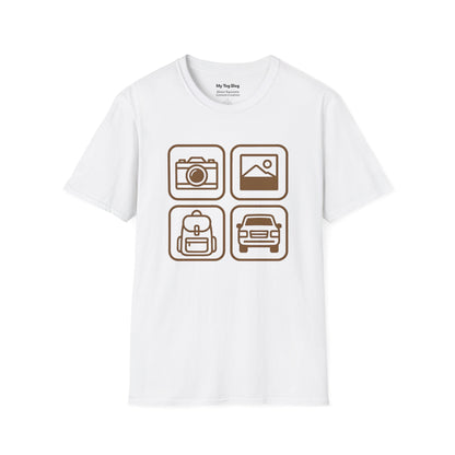 Photography Travel Icons T-Shirt for Photographe