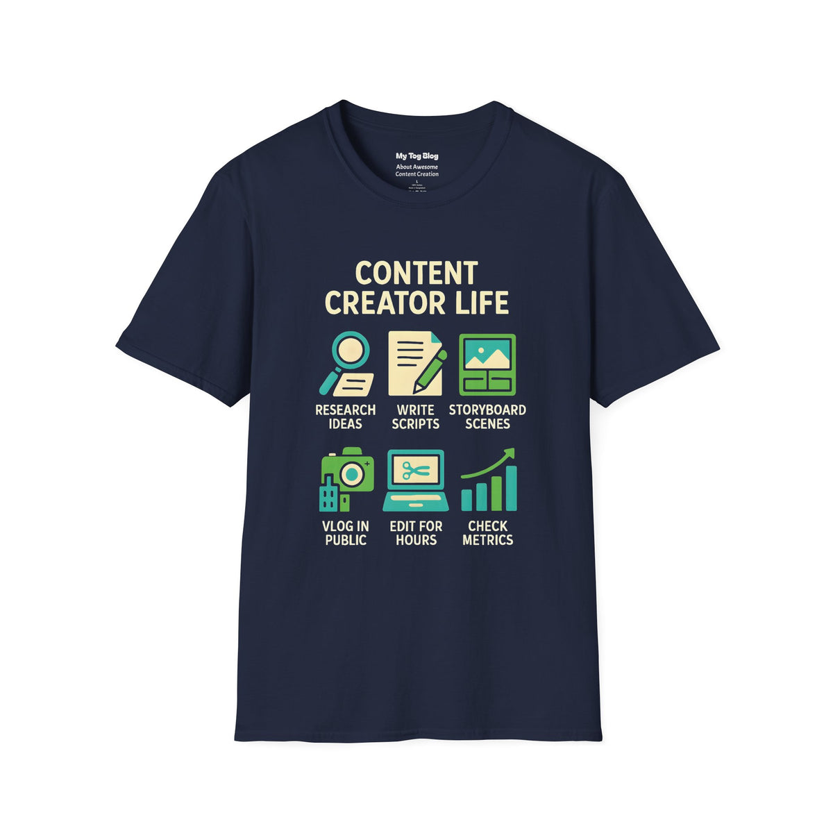 Content Creator Life T-Shirt — Funny Creator, YouTuber & Vlogger Tee