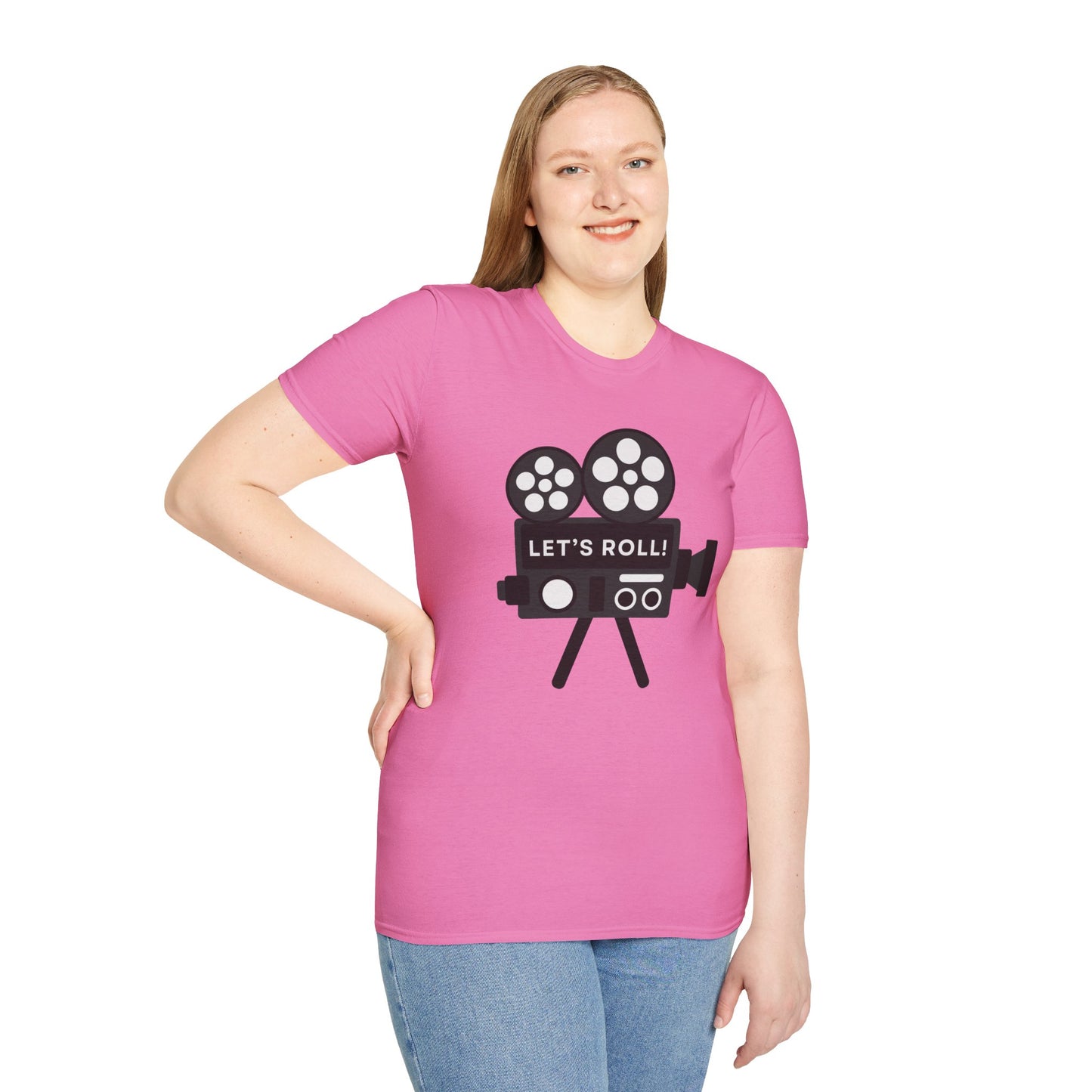 Let’s Roll Vintage Film Camera T-Shirt – Retro Filmmaker Graphic Tee