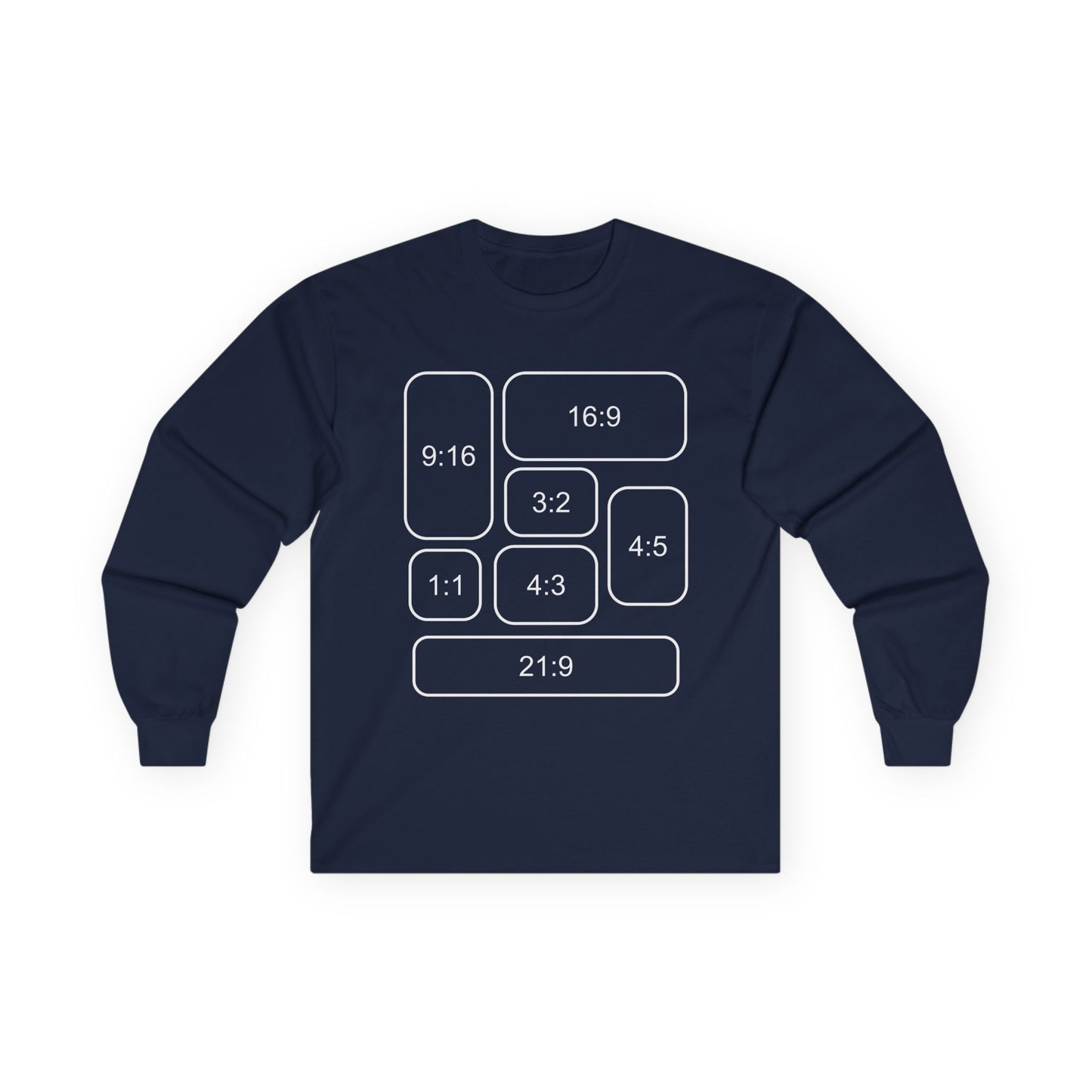 Video Aspect Ratio Long Sleeve Shirt for Filmmakers, Photographers, and Content Creators