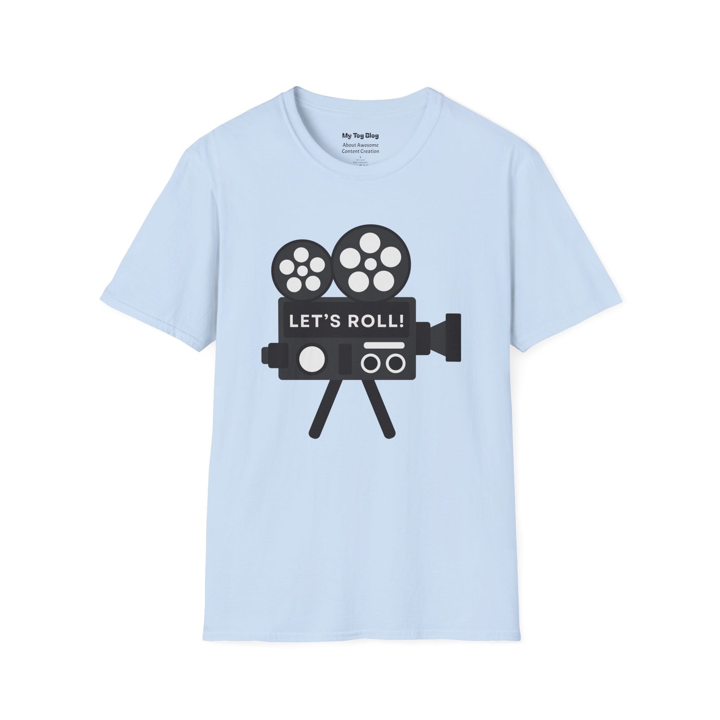 Let’s Roll Vintage Film Camera T-Shirt – Retro Filmmaker Graphic Tee