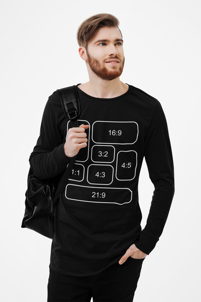 Video Aspect Ratio Long Sleeve Shirt for Cinematographers and Photographers