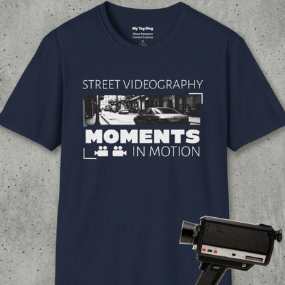 Street Videography Moments in Motion T-Shirt | Urban Filmmaker Tee for Video Creators