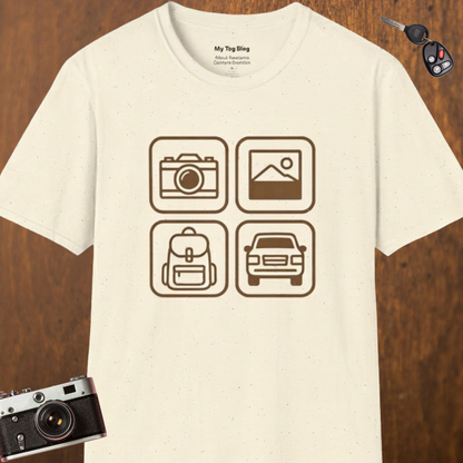 Photography Travel Icons T-Shirt for Photographe