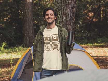 Photography Travel Icons T-Shirt for Photographe