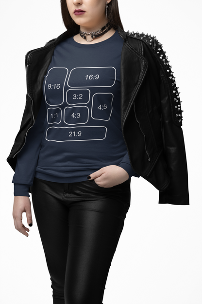 Video Aspect Ratio Long Sleeve Shirt for Filmmakers, Photographers, and Content Creators
