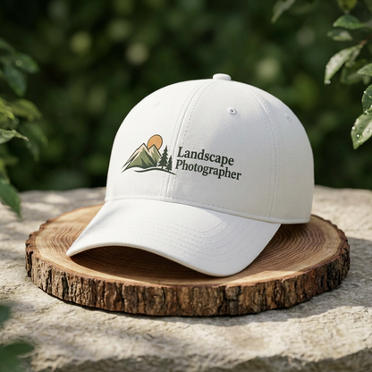 Landscape Photographer Baseball Cap – Low Profile Cotton Twill Hat for Photographers & Outdoor Creators