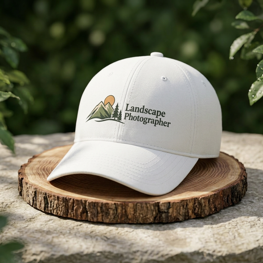 Landscape Photographer Baseball Cap – Low Profile Cotton Twill Hat for Photographers & Outdoor Creators