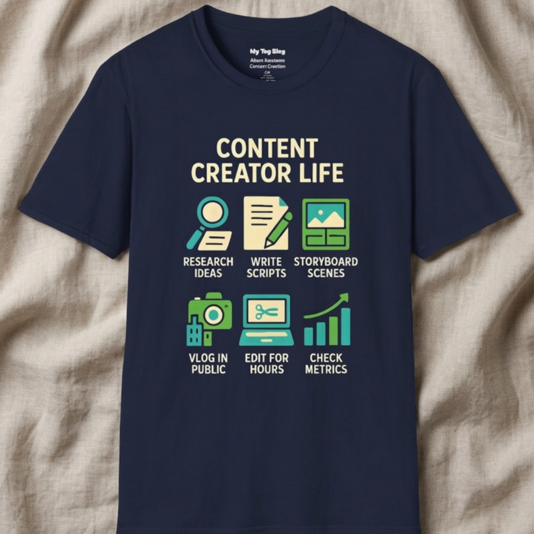Content Creator Life T-Shirt — Funny Creator, YouTuber & Vlogger Tee