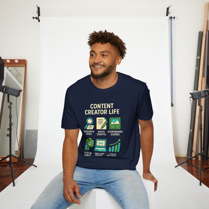 Content Creator Life T-Shirt — Funny Creator, YouTuber & Vlogger Tee