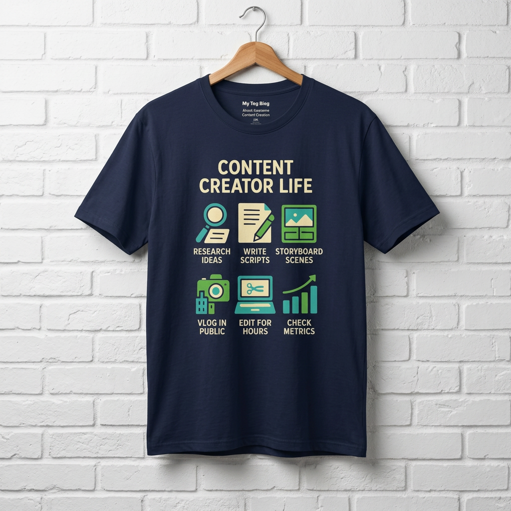 Content Creator Life T-Shirt — Funny Creator, YouTuber & Vlogger Tee