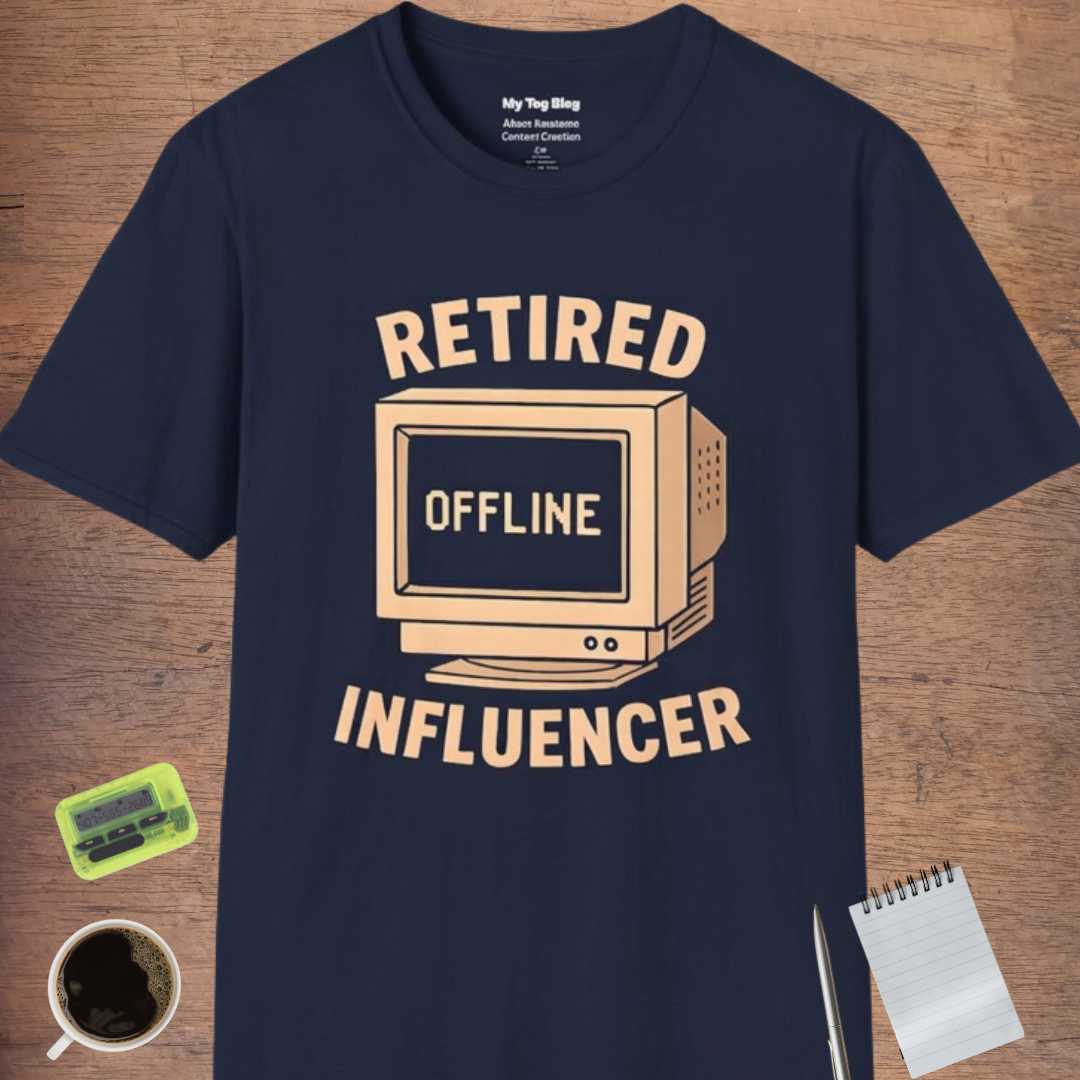 Retired Influencer T-Shirt – Funny Social Media & Content Creator Tee