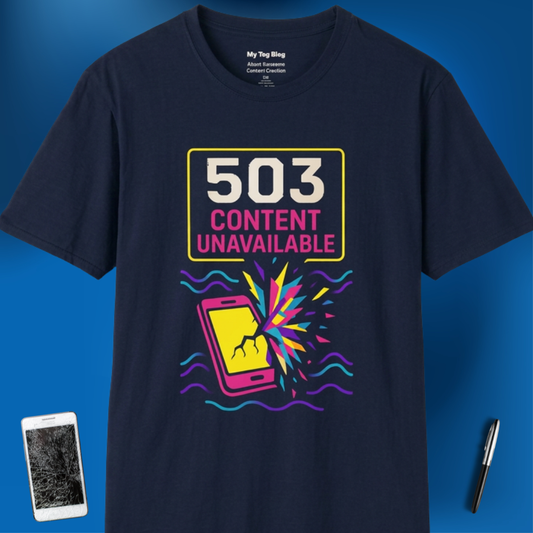 503 Content Unavailable T-Shirt – Funny Content Creator & Digital Marketing Tee