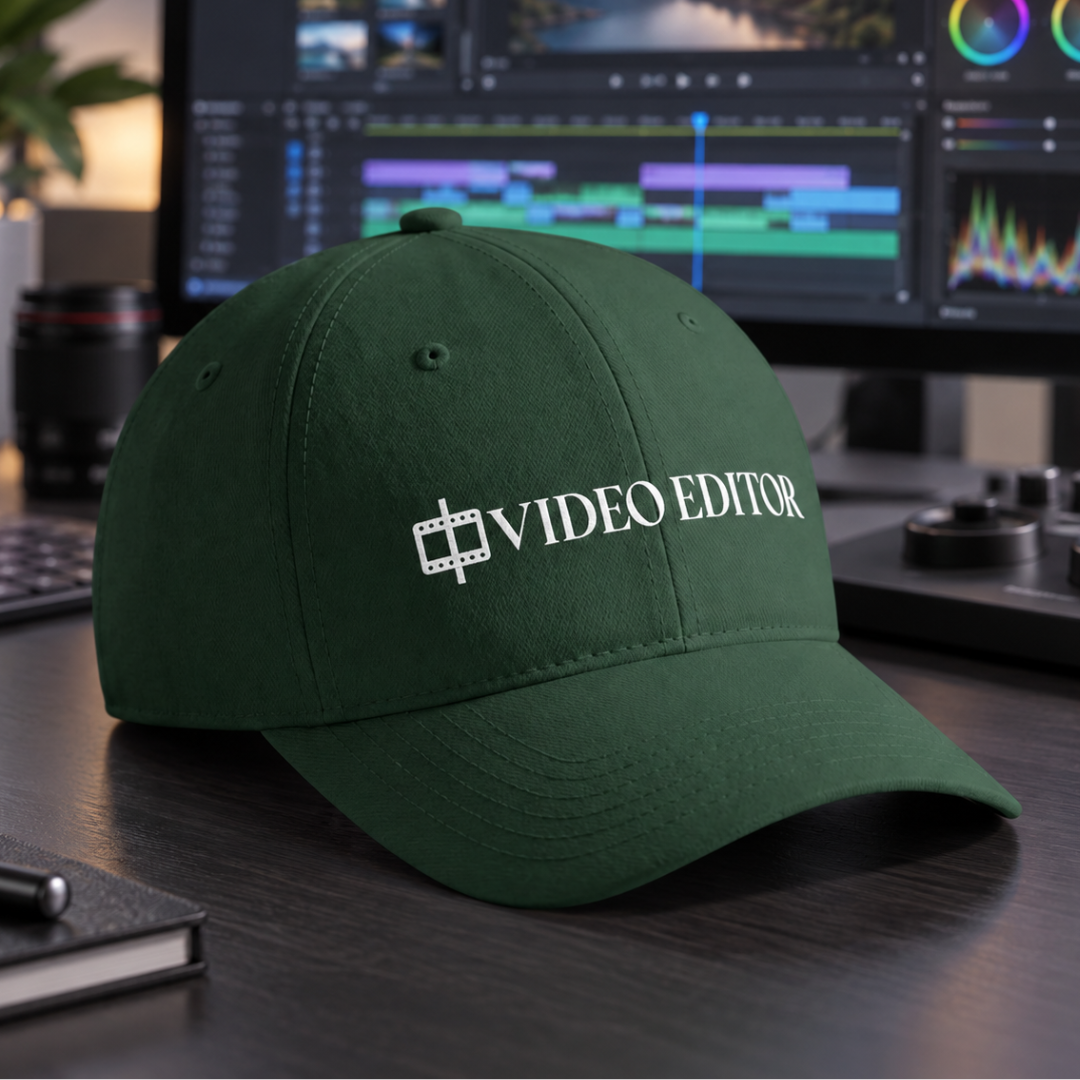 Video Editor Baseball Cap – Low-Profile Hat for Filmmakers & Content Creators