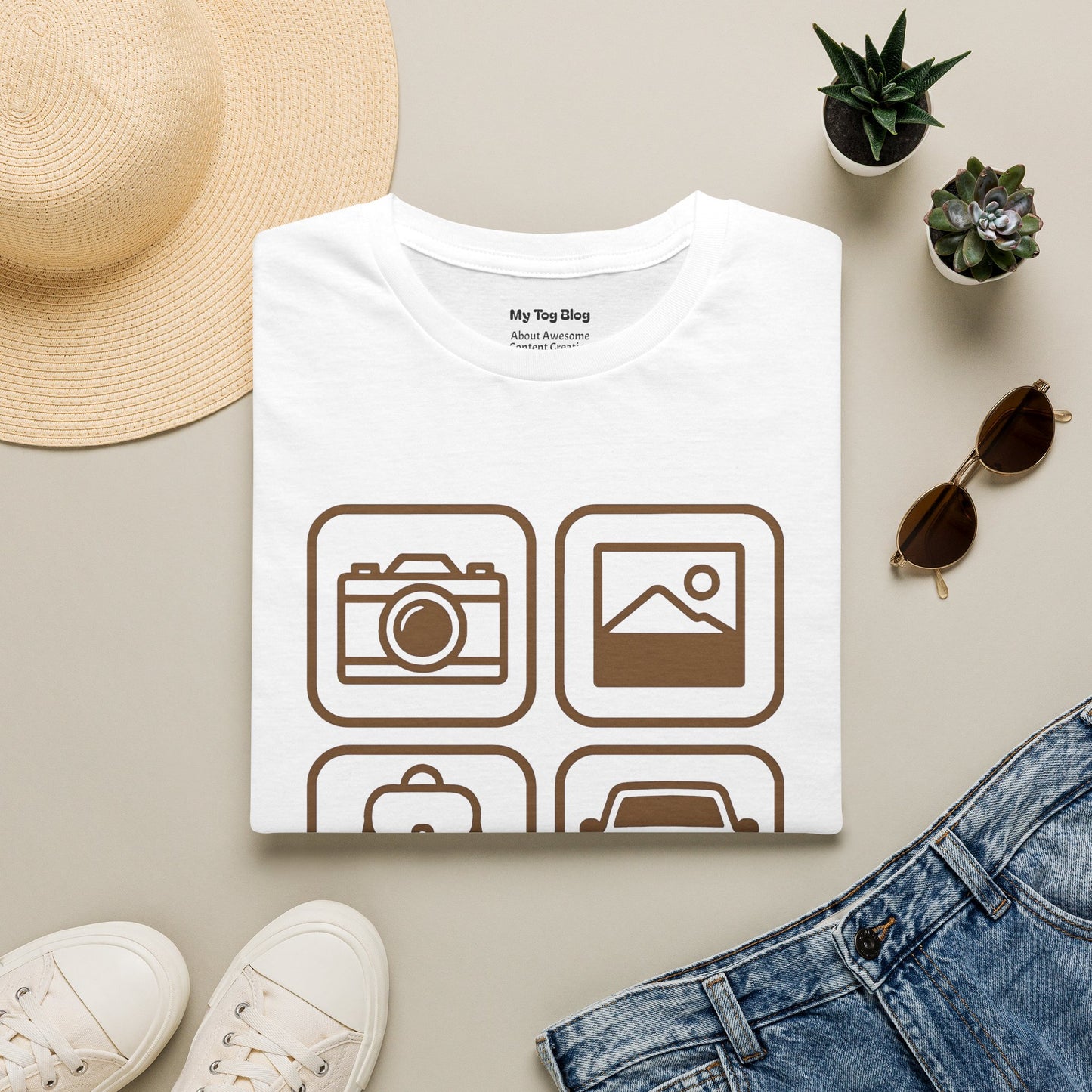 Photography Travel Icons T-Shirt for Photographe