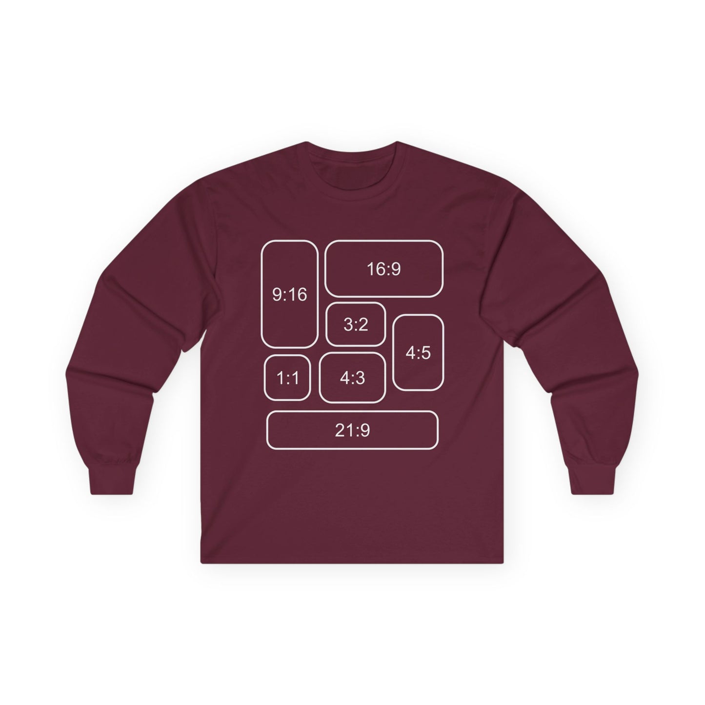 Video Aspect Ratio Long Sleeve Shirt for Cinematographers and Photographers