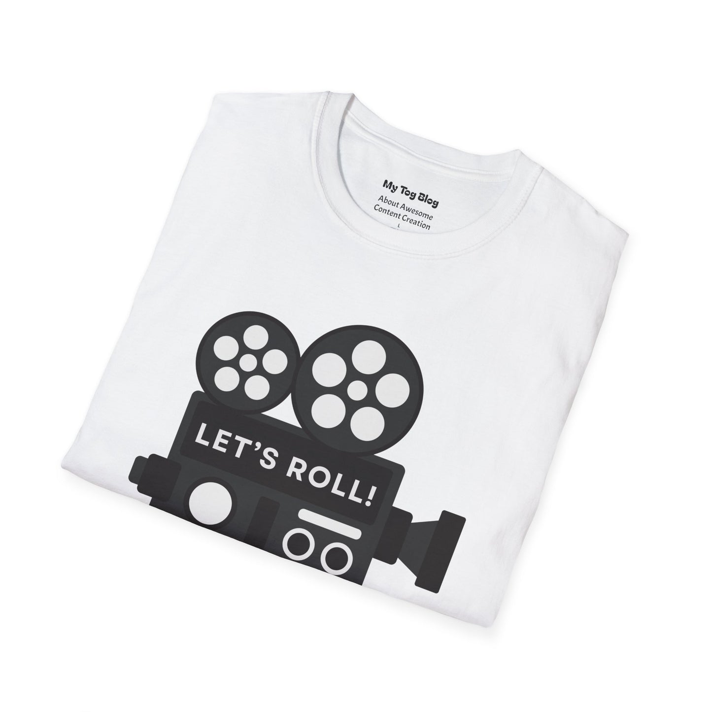 Let’s Roll Vintage Film Camera T-Shirt – Retro Filmmaker Graphic Tee