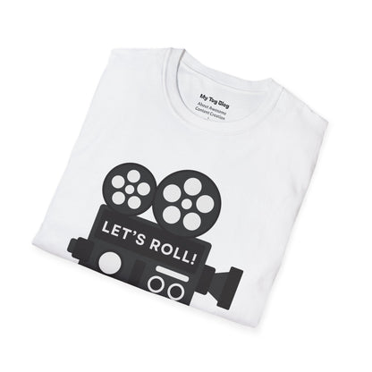 Let’s Roll Vintage Film Camera T-Shirt – Retro Filmmaker Graphic Tee