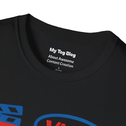 Video Creator T-Shirt with Tools in a Flat Lay Design