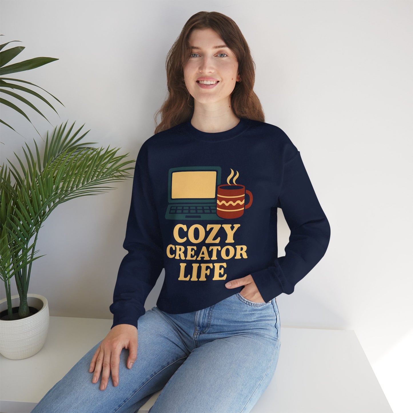 Cozy Creator Life — Crewneck Sweatshirt