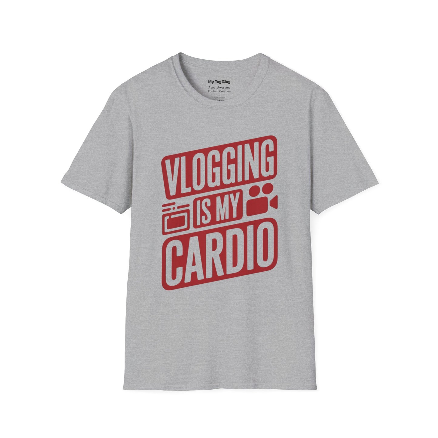 Vlogging Is My Cardio T-Shirt | Funny Tee for Vloggers & Content Creators