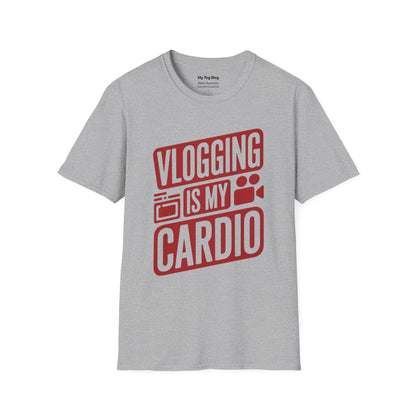 Vlogging Is My Cardio T-Shirt | Funny Tee for Vloggers & Content Creators