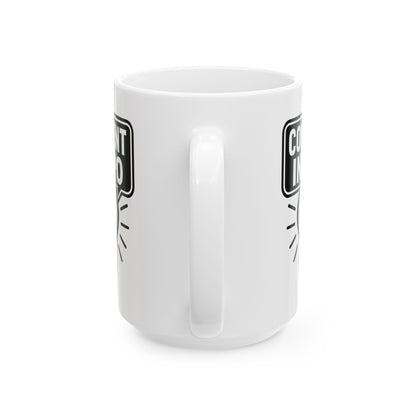 Coffee Mug - "Coffee Inspiring Content" Funny Office Ceramic Mug (15 oz)