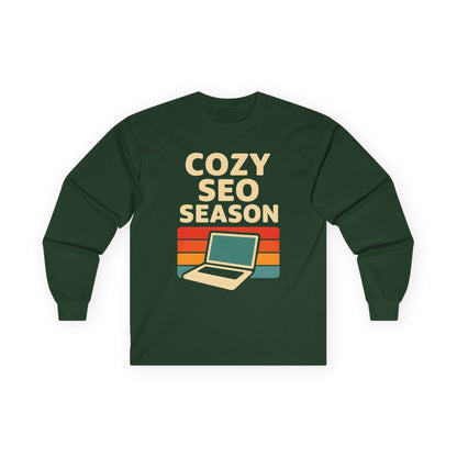 Cozy SEO Season Long Sleeve Shirt – Funny SEO & Content Creator Tee