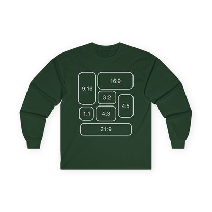 Video Aspect Ratio Long Sleeve Shirt for Cinematographers and Photographers