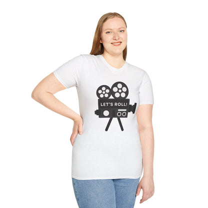 Let’s Roll Vintage Film Camera T-Shirt – Retro Filmmaker Graphic Tee