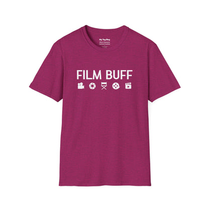 Film Buff Unisex Softstyle T-Shirt | Movie Lover Gift, Movie Night Apparel, Cinematic Fashion, Casual Tee, Gift for Film Enthusiasts