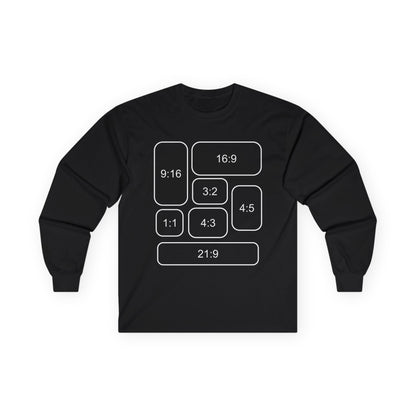 Video Aspect Ratio Long Sleeve Shirt for Cinematographers and Photographers