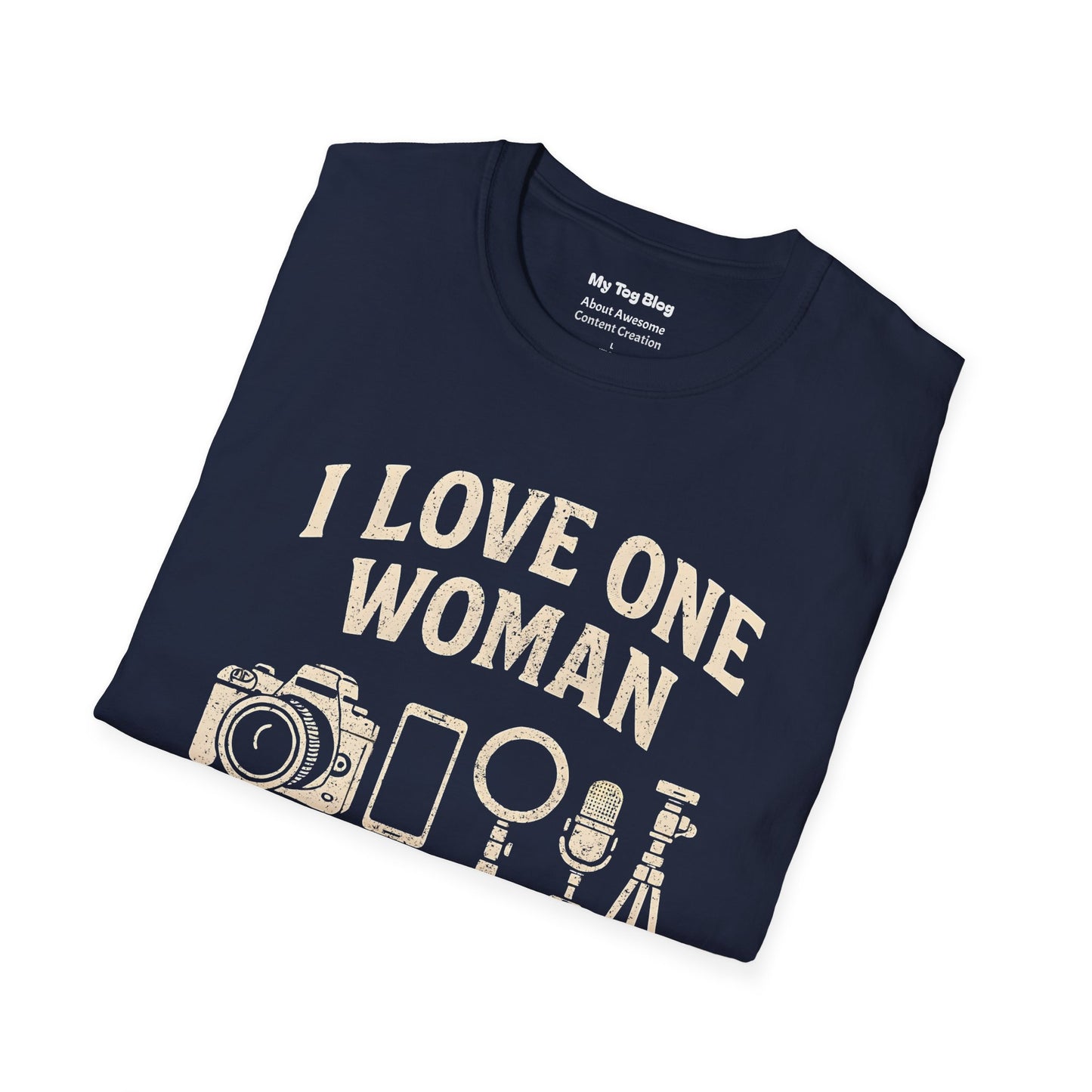 Personalized “I Love One Woman and Lots of Gear” T-Shirt | Photographer & Videographer Tee