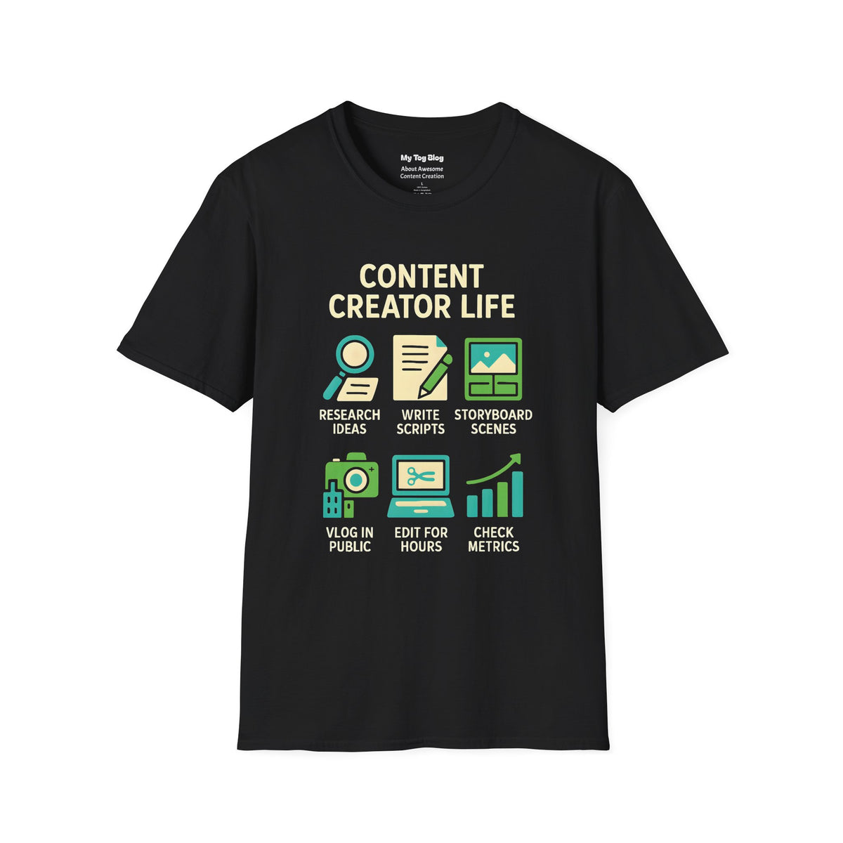 Content Creator Life T-Shirt — Funny Creator, YouTuber & Vlogger Tee