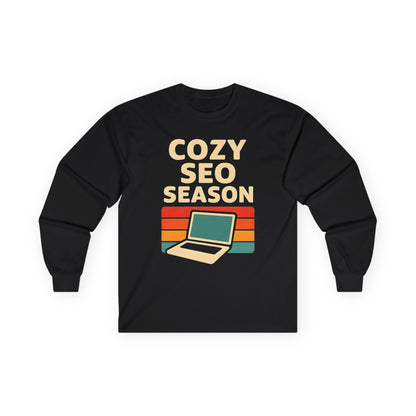 Cozy SEO Season Long Sleeve Shirt – Funny SEO & Content Creator Tee