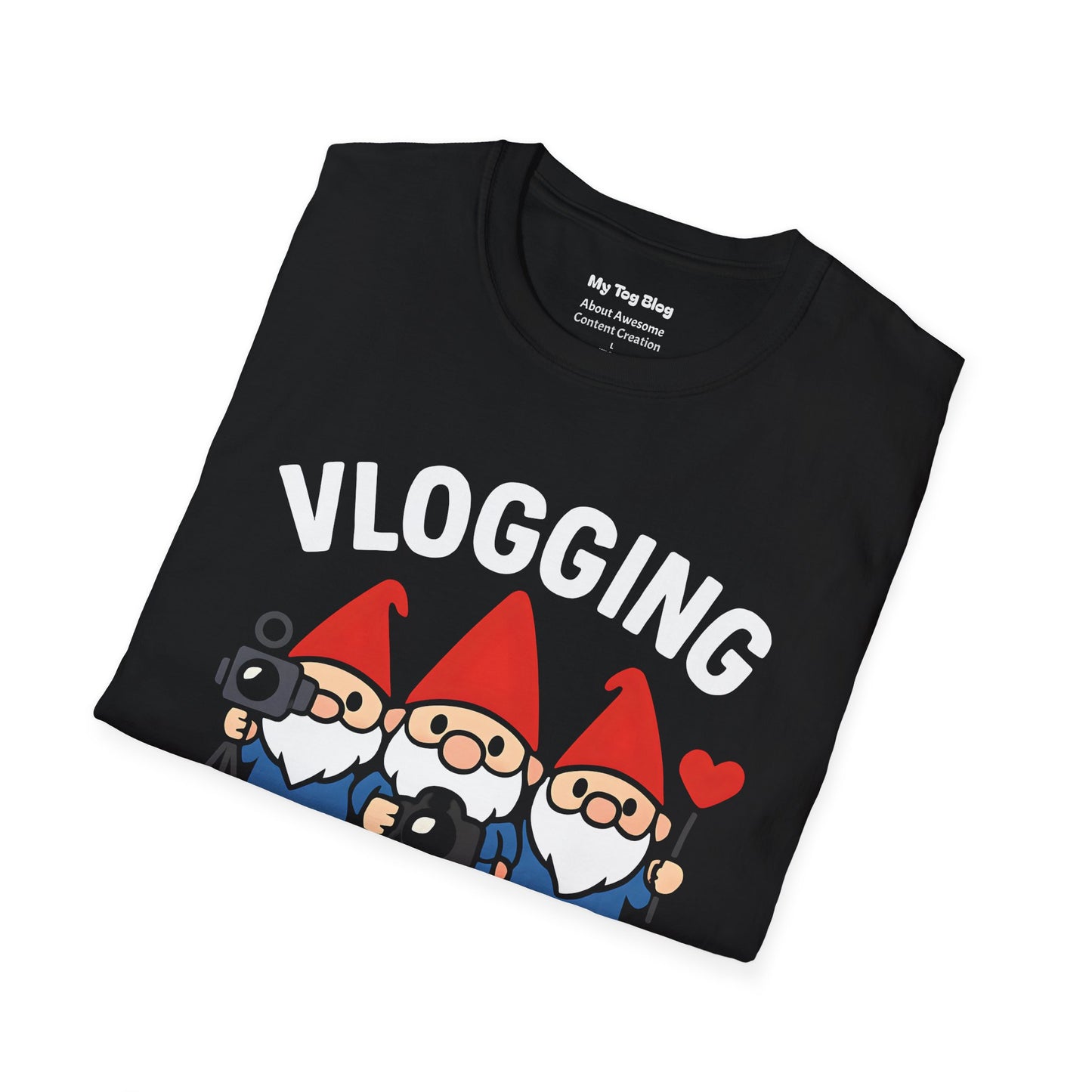 Vlogging With My Gnomies T-Shirt — Cute Gnome Vlogger Tee for Content Creators & YouTubers