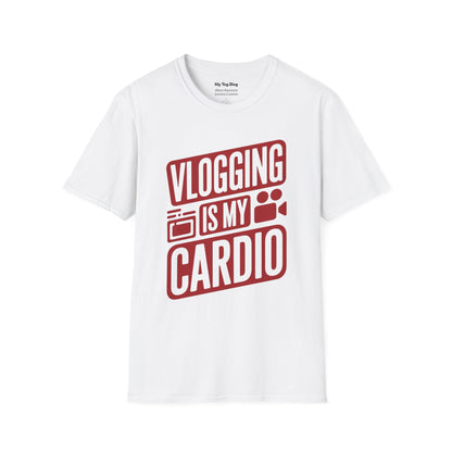 Vlogging Is My Cardio T-Shirt | Funny Tee for Vloggers & Content Creators