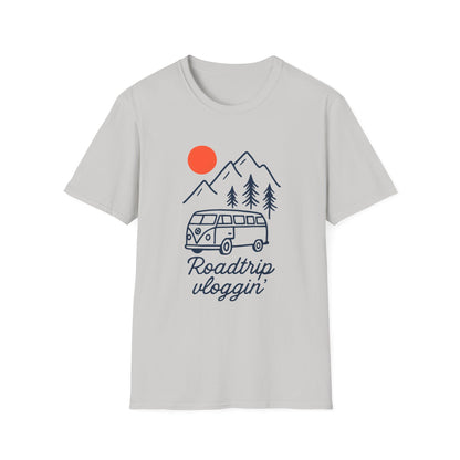 Vintage Roadtrip Vloggin' T-Shirt, Perfect Gift for Travel Content Creators