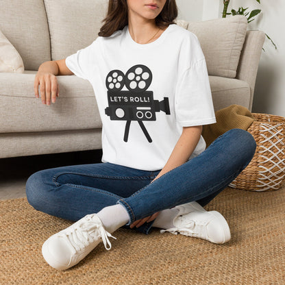 Let’s Roll Vintage Film Camera T-Shirt – Retro Filmmaker Graphic Tee